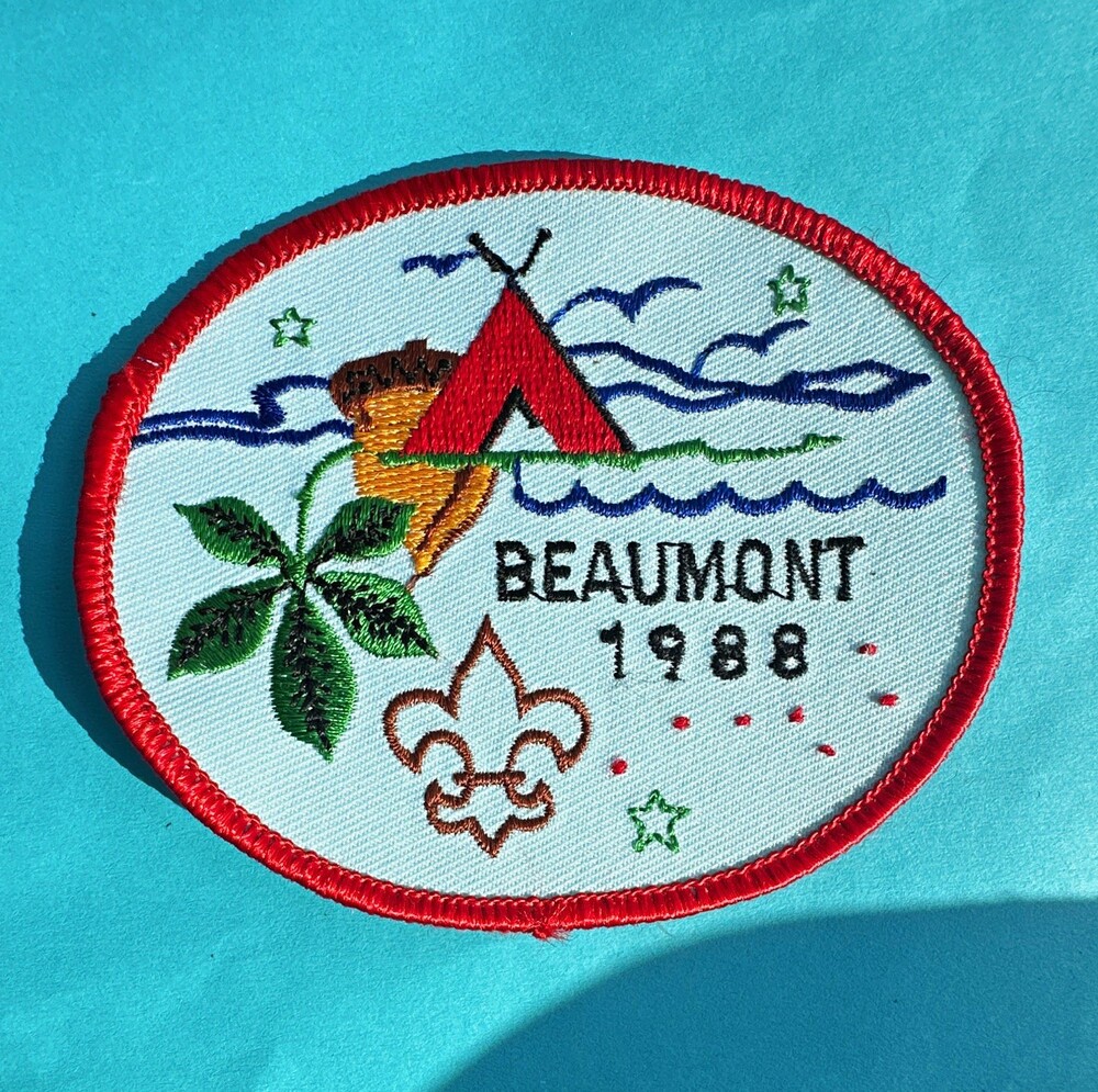 Boy Scouts Beaumont 1988 Camp Patch Embroidered Badge Single Unit